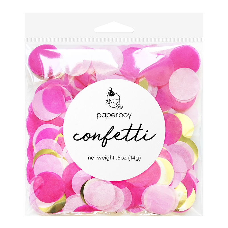 Pink & Gold Confetti – Paperboy