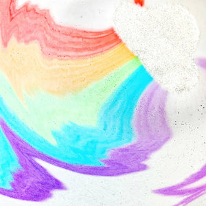 
            
                Load image into Gallery viewer, Feeling Smitten Rainbow Cloud Bath Bomb
            
        