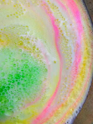 
            
                Load image into Gallery viewer, Feeling Smitten Rainbow Citrus Bath Bomb
            
        