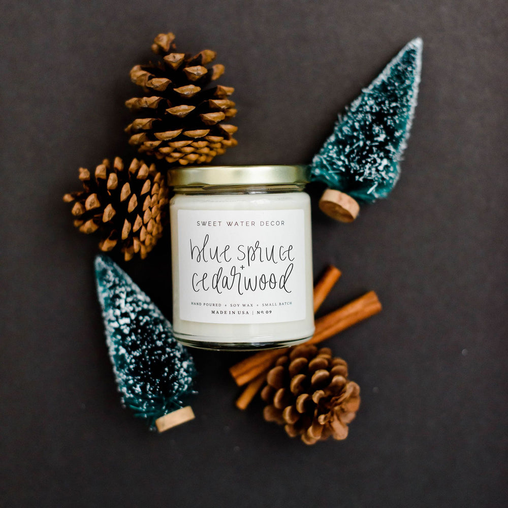 Sweet Water Decor Blue Spruce and Cedarwood Soy Candle