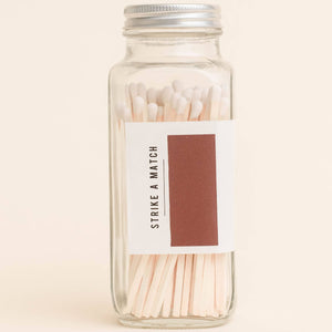 Sweet Water Decor White Safety Matches - Glass Jar