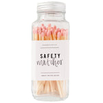 Sweet Water Decor Pink Safety Matches - Glass Jar