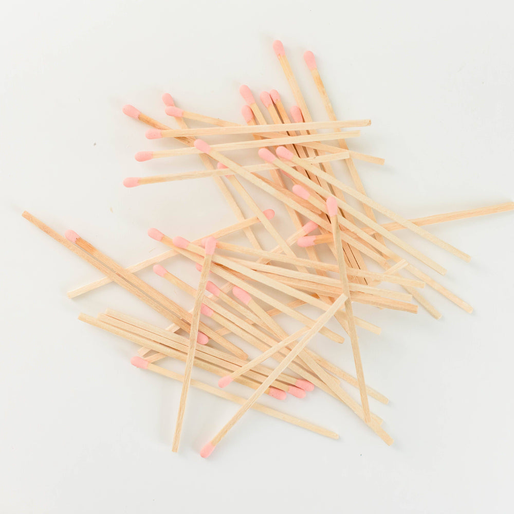 
            
                Load image into Gallery viewer, Sweet Water Decor Pink Safety Matches - Glass Jar
            
        