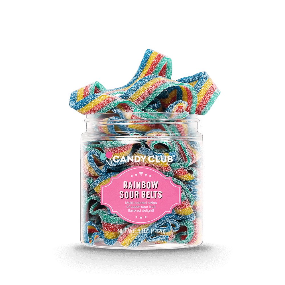 
            
                Load image into Gallery viewer, Candy Club Rainbow Sour Belts
            
        