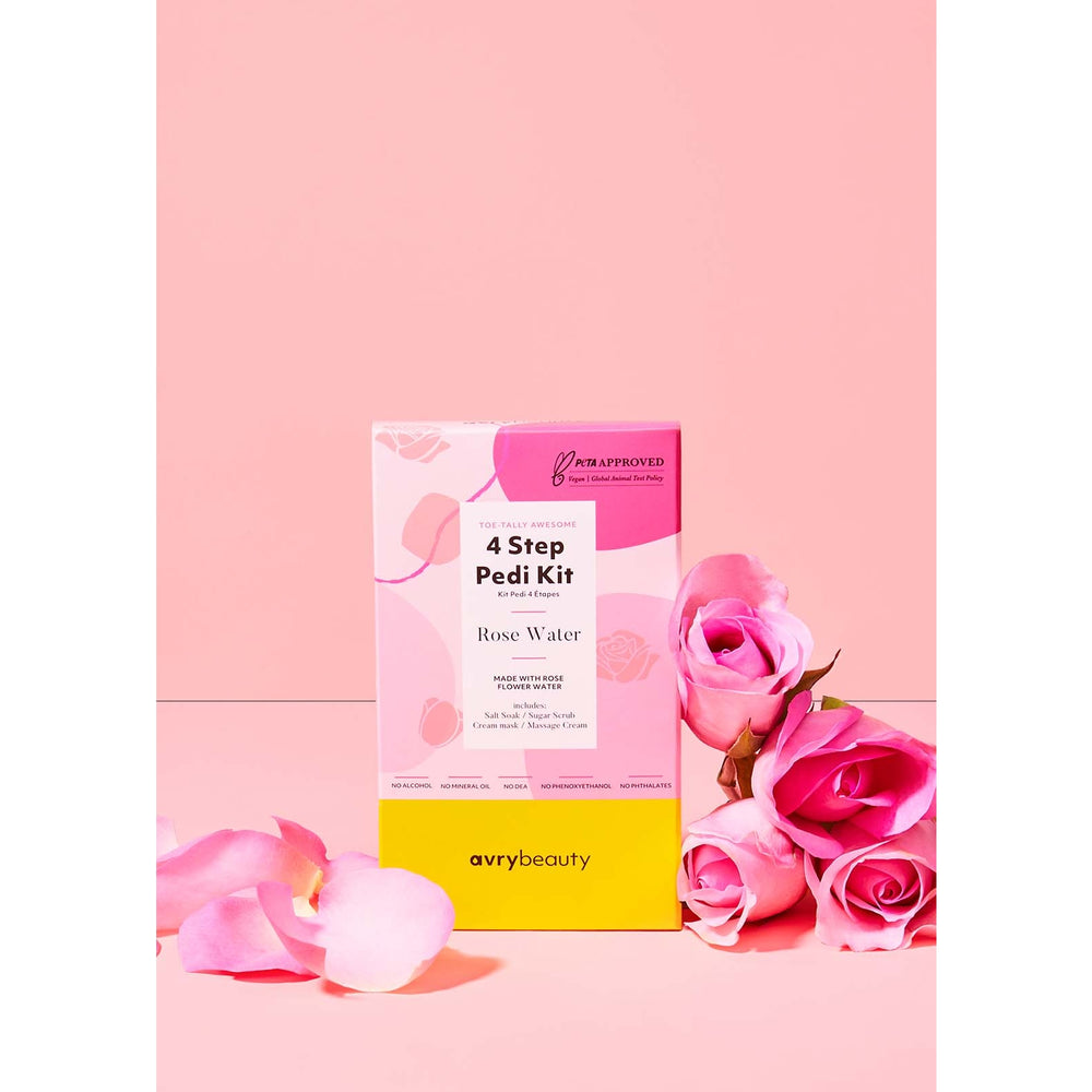 
            
                Load image into Gallery viewer, AvryBeauty Rose Water 4 Step Pedi Kit
            
        